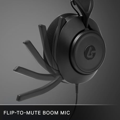Image of PowerA LucidSound LS10P Gen 2 Wired Gaming Headset with 50mm Drivers, Flip-to-Mute Mic, Tempest 3D Audio, Swivel cups, Lightweight & Glasses-Friendly for PS5, PS4 & PC, Black