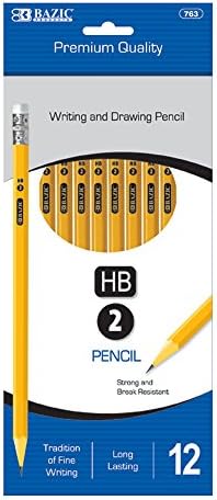 BAZIC #2 Premium Yellow Pencil (12/Pack)