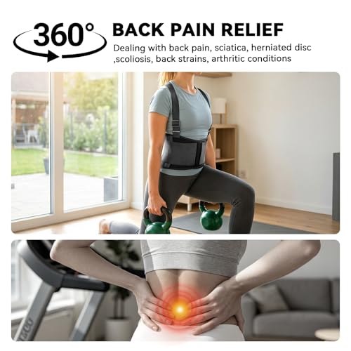 Image of Work Back Brace for Men & Women, Adjustable Lower Back Support Belt