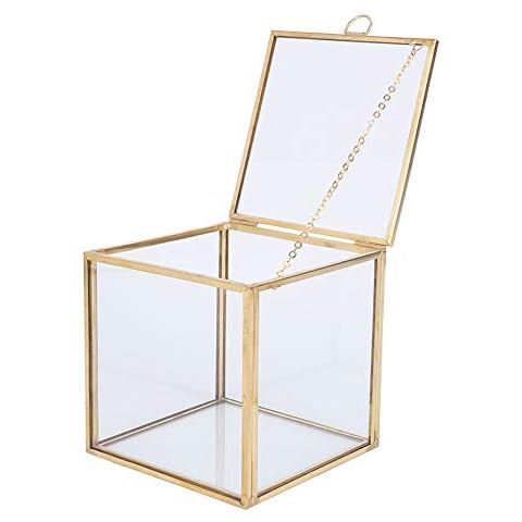 Jenngaoo Mini Terrario Geométrico de Vidrio Cover