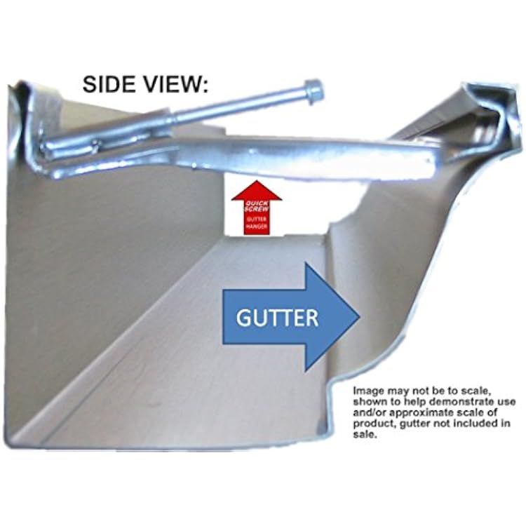 5 Premium Hidden Rain Gutter Bracket Hook Hangers with Screw Clip Style
