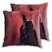 anzonto Lot de 2 housses de coussin motif Batman sur fond rouge 40 x 40 cm