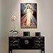 Framed Jesus Mercy wall art Canvas Decor Divine Catholic Christianity Sacred Heart for Faith living room bedroom dining room for Pictures Posters Prints Paintings Artwork 24x36(60x90cm) inch