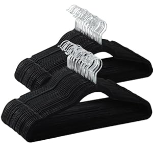 Yaheetech Samt Kleiderbügel 50 Stück