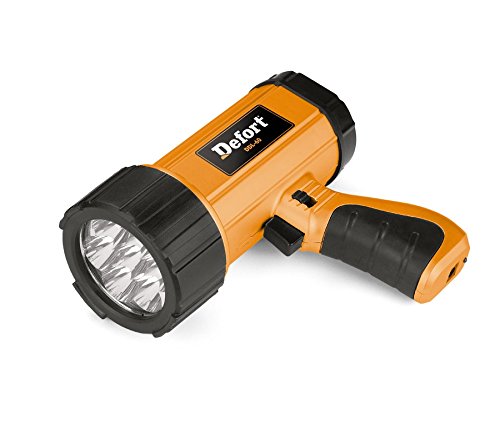 Defort DDL-60 - Linterna (Linterna de mano, Negro, Naranja, 4 h, 600 mAh, 3,6 V, 270 g)