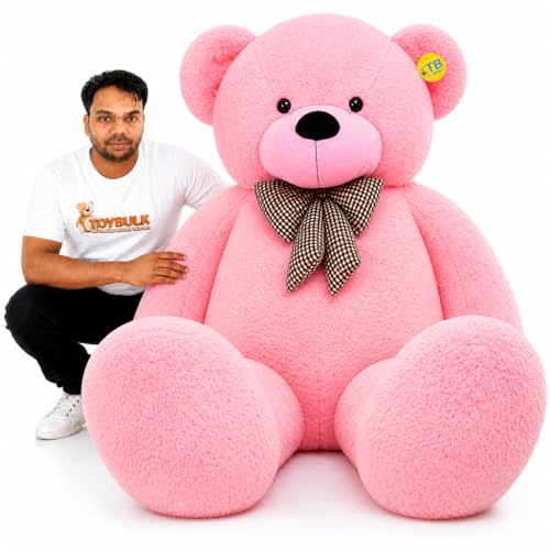 Image of 6.5 Feet Giant Pink Teddy Bear - Extra Large Soft Plush Stuffed Animal Toy for Kids, Girls, Boys, Adults | Cuddly Gift for Valentine's Day, Birthdays, Anniversary (Pink)