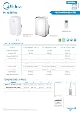 MIDEA Pingüino Aire Acondicionado Portátil 3 en 1 | 3000 Frigorías / 12000 BTU | Air conditioner Silencioso 43m2 - Deshumidificador Ventilador Climatizador 3500 W - 4 modalidades con kit de ventana