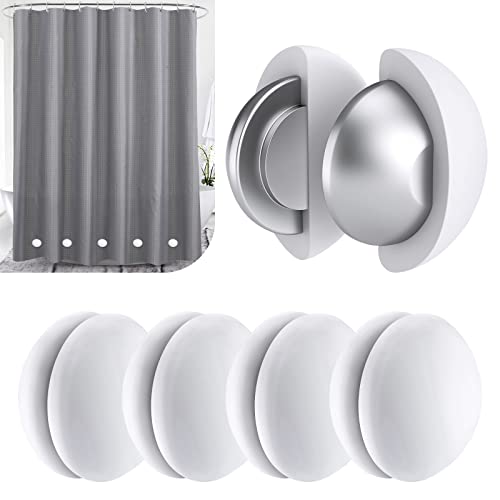 ROLIZOE Shower Curtain Weights, Silicone Magnetic Curtain Weights for No Rust, No Clang, No Falling Apart, Prevents Blowing – 5 Pairs for Shower Curtains, Outdoor Curtains & Tablecloths