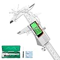 Raynesys Digital Caliper 6 inch 150mm Micrometer Caliper All Stainless Steel Electronic Diameter Measuring Tool with Large LCD Screen for Household/Jewelers/DIY