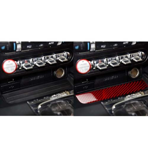 Cubierta Portavasos Central de Fibra de Carbono para Ford Mustang miniatura 3