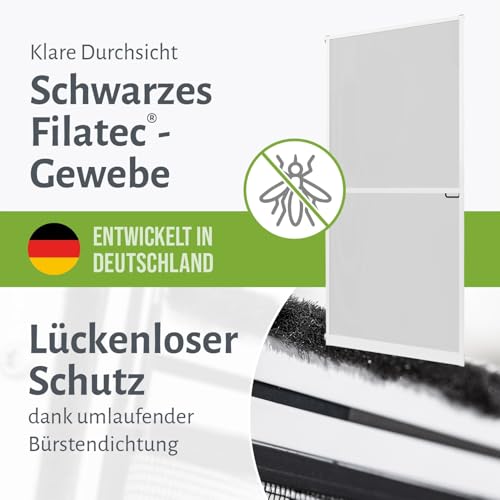 empasa Insektenschutz Fliegengitter Tür Alurahmen MASTER SLIM PLUS, individuell zuschneidbar, als Selbstbausatz, Farbe: weiß, Größe: 120 x 240 cm