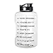 BuildLife 1 Gallon(128OZ) Sports Water Bottle Inspirational Fitness Workout Wide Mouth with Time Marker for Measuring Your H2O Intake BPA Free(1 Gallon, Transparent)