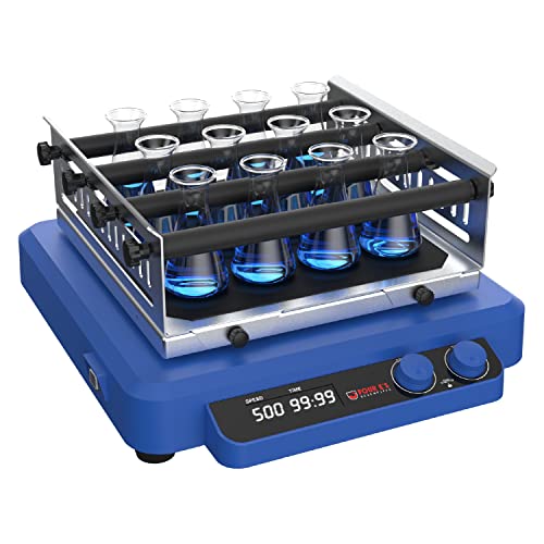 4E's Usa Orbital And Linear Shaker - Adjustable Speed 20-500 Rpm Orbital Shaker, 7.5 Kg Loading Capacity Laboratory Shaker Mixer With Both Orbital Linear Shaking Mode, Continuous And Timed Operations #TOP1