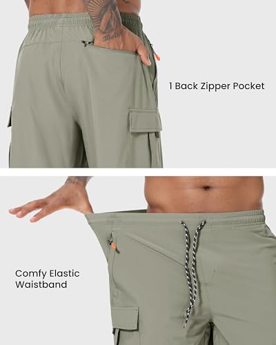 Image of Men's Cargo Shorts Quick Dry Lightweight Stretch Hiking Shorts for Men with 5 Pockets No Lining