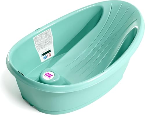 OKBABY Onda Baby - Vaschetta Compatta per il Bagnetto del Neonato 0-12 Mesi - Azzurro