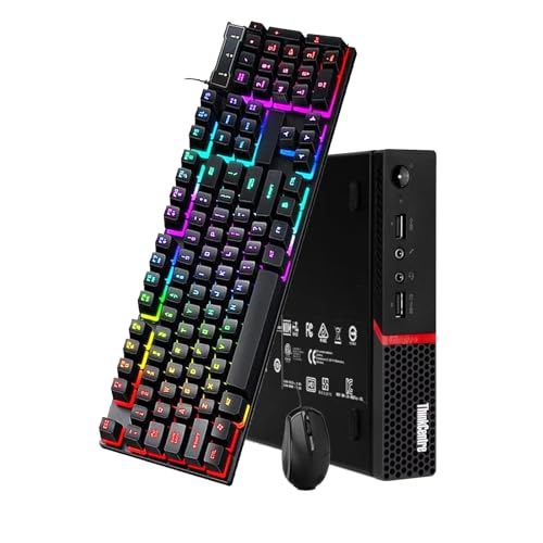 Lenovo ThinkCentre M715Q Tiny PC Desktop Computer Win11 Pro, AMD A12-9800E, 8GB RAM, 256GB SSD, Bluetooth, WiFi, DisplayPort, QWERTY Keyboard (Refurbished)