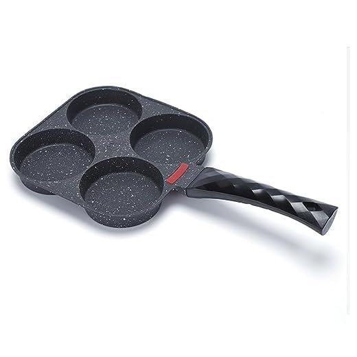 Sartén Pancake, Sartén Antiadherente, 4 Moldes Sartén Pancake Inducción, Sartén de Aluminio Antiadherente para Tortillas de Desayuno Steakburger Pancake para Cocina de Gas e Inducción, Negro