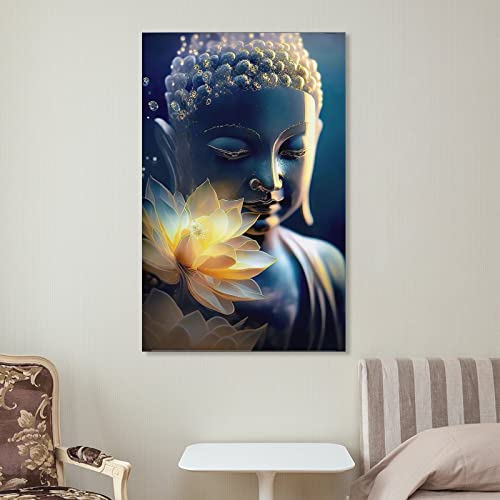 Shakyamuni Buddha Digital Art Painting Religious Art Poster Canvas Wall Art Prints For Wall Decor Room Decor Bedroom Decor Gifts 24X36Inch(60X90Cm) Frame-Style #TOP6