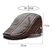 Wicemoon 1 Pieza Boina Hombre PU Correas de Cuero Gorra Plana Café...