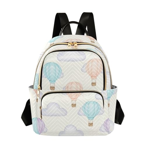 ODAWA Lightweight Backpack for Women Travel Pastel Hot Air B