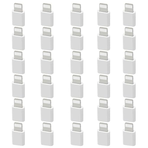 30PCS white Micro USB to IP Connector