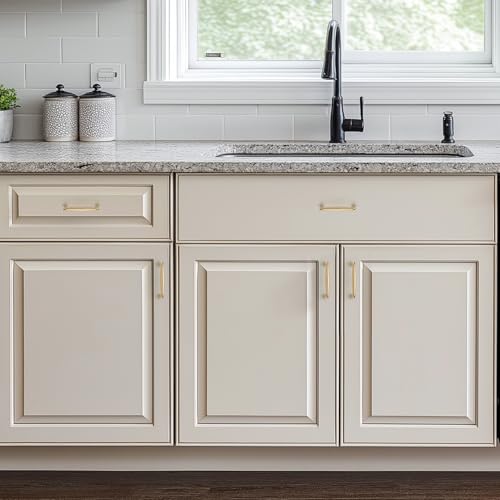 Image of Ravinte 20 Pack 3-3 /4 Inch Champagne Bronze Kitchen Cabinet Handles Solid Zinc Alloy Cabinet Pulls Cupboard Hardware Drawer Handles