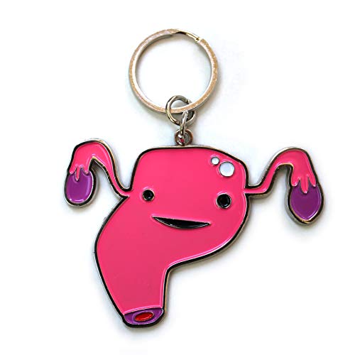 I Heart Guts Uterus Keychain – Womb Service, Hysterectomy or Endometriosis Recovery Gift, Women’s Health Awareness, Funny Feminist Anatomy Keychain