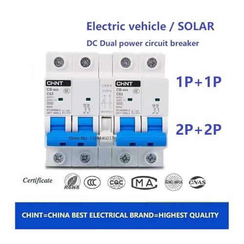 Disyuntor del interruptor de transferencia manual de poder dual solar CB-60G DC 1P 1P 32A coche 4