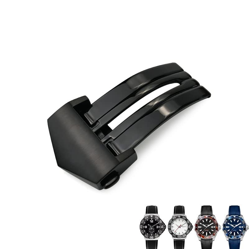 Boucle déployante montre homme 18mm fermoir acier noir or rose Aquaracer