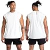 Holure 1 Pack Men's Gym Tank Tops Workout Sleeveless T-Shirts Athletic Muscle Tank Training Bodybuilding Shirts White 09-2XL #1