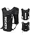 INOXTO Sac d'hydratation léger 5L,adapté à la randonnée en Plein air,Marathon, compétition Cycliste, Gilet d'hydratation d'alpinisme,Hommes et Femmes (Noir et Blanc, Normes)