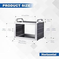 GeeekPi DeskPi RackMate TT Mini-Serverschrank für Mini-PCs, 200 mm Tiefes Mini-Rack inkl. 2X 0.5U Regalboden, für NAS, AV- & Netzwerktechnik (Silber) – Ansicht 3