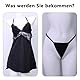 QttvbTna Sexy Babydoll Dessous für Frauen, Spitze Chemise Sexy Nachtwäsche Kleid, V-Ausschnitt Nachtwäsche, Unterwäsche Öffnen Zurück Sleepwear