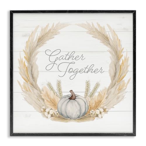 Gather Together Rustic Wheat Sprigs, 24 x 24 Inch Framed Giclée Print