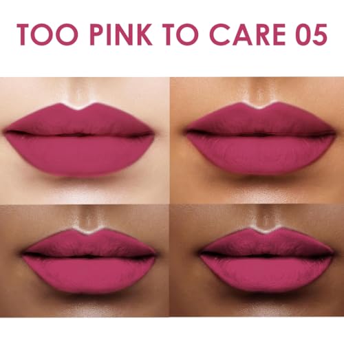 Image of One Wish Creamy Matte Lipstick for Women - Too Pink to Care Shade 05 | Long Lasting | Full Coverage | Creamy, Non-Drying Formula | High Pigment | SPF | Enriched with Vitamin E, Almond Oil & Shea Butter | 8 Hrs Wear | Smooth Finish | 3.8 gm