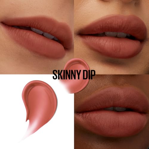 Maybelline New York Superstay Teddy (Tint) Lippenstift, F&uuml;r zarte, soft-matte Lippen, Extra langanhaltende Farbe, Weichgezeichnetes Finish, Komfortabel ohne Abf&auml;rben, Farbe: 15 Skinnydip, Superstay