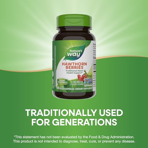 Nature'S Way 14100 Herbal Hawthorn Berries, Traditional Heart Health Support*, 100 Vegan Capsules thumb #3