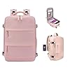 Mochila Executiva Premium Viagem Faculdade Trabalho Bagagem Mala de Mão Grande Impermeável Com Compartimento Para Notebook (Rosa)