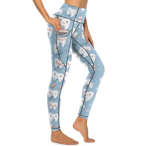 Legging de yoga avec poches et taille haute galbante au motif original