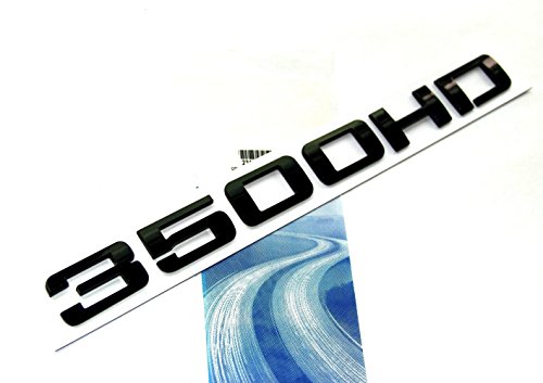 Image of 2pack OEM 3500HD Letter Nameplate Emblem 3500 HD Badge Replacement for Silverado Sierra Glossy (2007-3018 Black)
