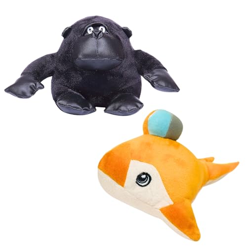 Image of TOYTALES Soft Toy Combo Puffy Cat & Ziggy Gorila Plush Stuffed Toys for Kids (Pack of 2)