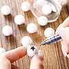 Zonon 100 Pieces Cotton Spun Paper Balls 15 mm White Natural Spun Cotton Paper Balls Coloring for Making Flowers DIY Crafts Decorations #4