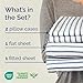 Queen Size 4 Piece Sheet Set - Comfy Breathable & Cooling Bed Sheets Set - Hotel Luxury Bedding for Women, Men, Kids, Teens, Boys & Girls - Deep Pockets, Soft, Wrinkle Free - Oeko-Tex - Blue Stripes 2