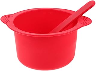 Beavorty Silicone Wax Warmer Bowls 2Pcs Silicone Wax Warmer Liner Wax Warmer Hair Removal Silicone Bowl Replacement Wax Pot with Stirring Sticks 400ml