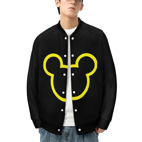 [SEREFDGS] ミッキーマウス ジャケット メンズ カジュアル スタジャンジャンパー ウィンドブレーカー スポーツウェア アウター 野球服 男女兼用