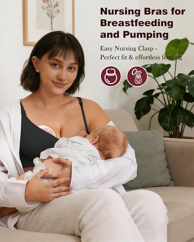 Image of As Fairy Seamless Nursing Bras for Breastfeeding Soft Wireless Sleep Maternity Bralette Regular and Plus Size