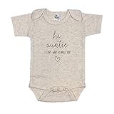 Pineapple Pancake Kids Hi Auntie I Can't Wait To Meet You Pregnancy Announcement Infant Bodysuit - Surprise Gift For Aunt, Sister, Sister In Law (Natural)