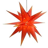 1. Weihnachtsstern: 58 * 50 * 55 cm / 22,83 * 19,68 * 21,65 inch, aus PVC, wetterfest, nur einfaches Falten kann die Form eines 3D-Explosionssterns zeigen, Mit 18 Tipps.