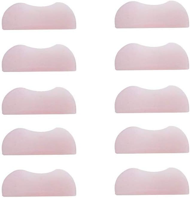 Aofocy 5 Pairs Silicone Eyelash Curler Curling Perm False Eyelashes Shield Pad