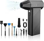 MJY 180000PRM Electric Air Duster,4 Gear Adjustable Compressed Air Duster,Rechargeable Cordless Mini Jet Fan Blower for Computer Keyboard,Car,Outdoors,Home